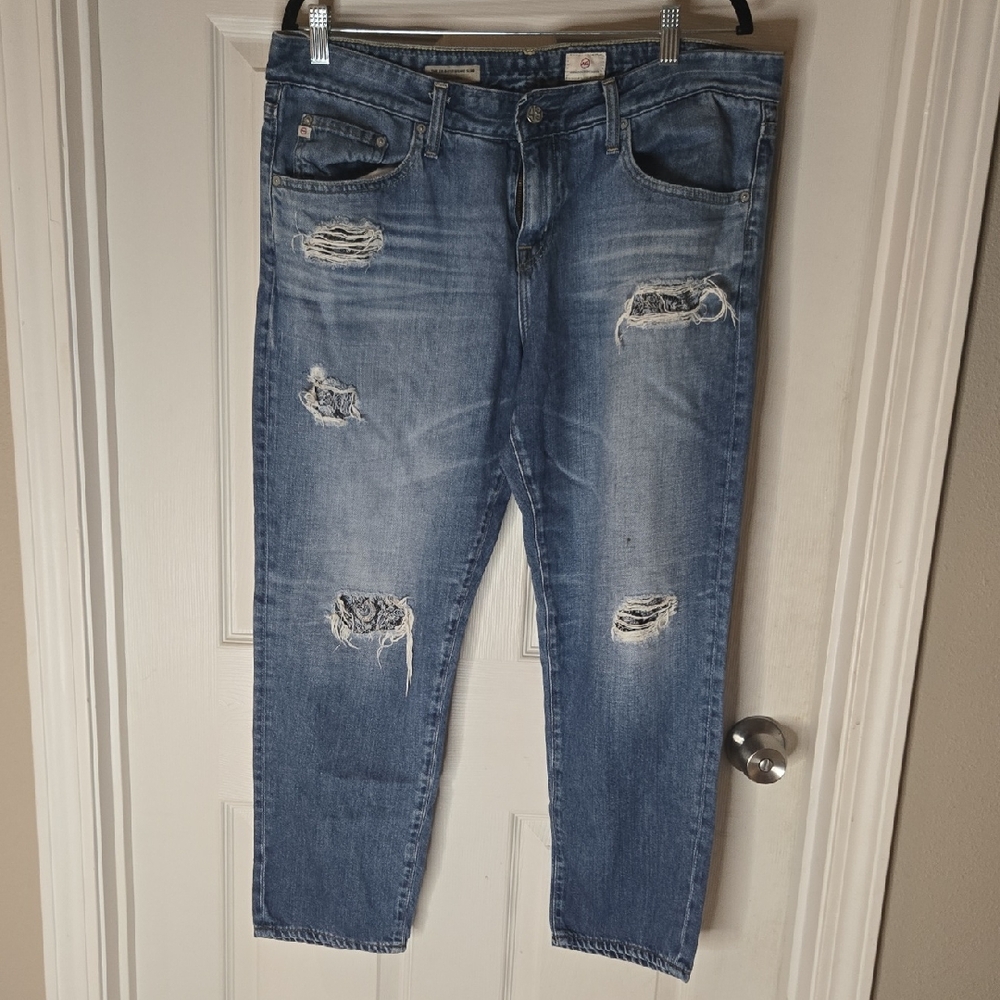 AG Adriano Goldschmied Boyfriend Relaxed Blue Jeans